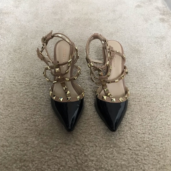 bcbg studded heels